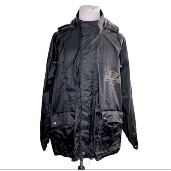 Harley-Davidson's hooded raincoat jacket Sz.S - Picture 3 of 9